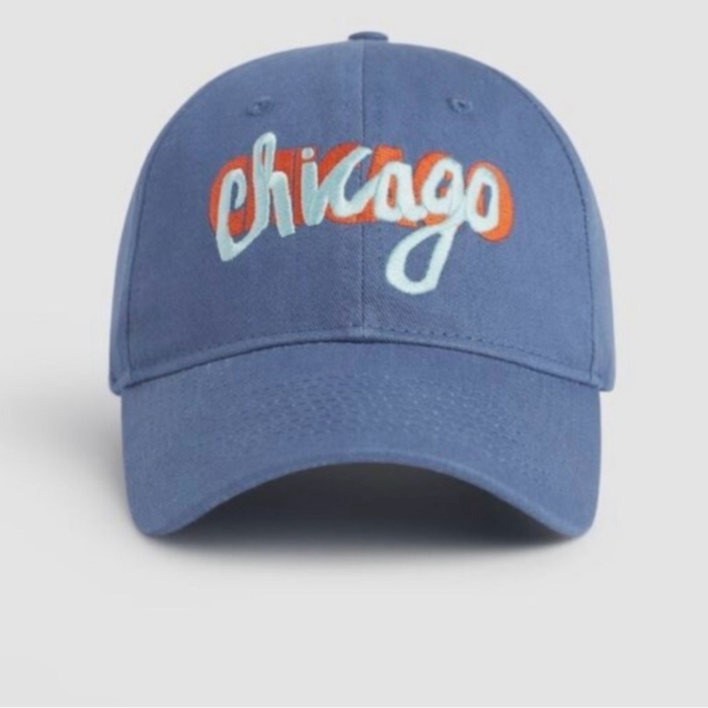 Mad Happy- Blue Chicago Embroidered Cap